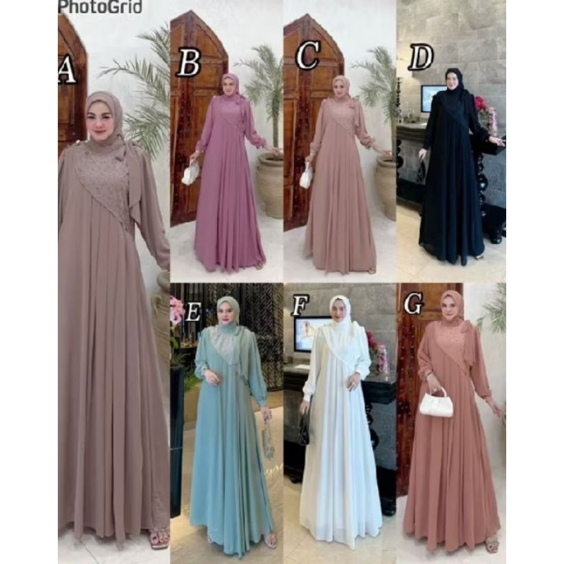 SAFITRI SET VOLL 2 by hijab ika (ORIGINAL) set kekinian/set terbaru/cod/gratis ongkir