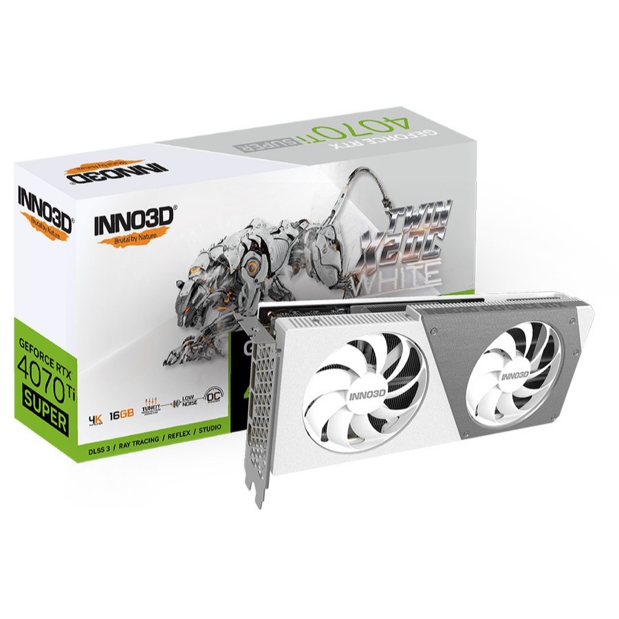 VGA Inno3D GeForce RTX 4070 Ti SUPER 16GB GDDR6X TWIN X2 OC WHITE - DUAL FAN