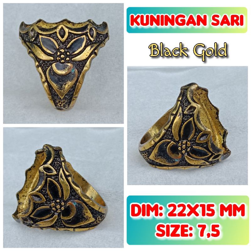 emban batu akik dan permata Kuningan perunggu.43