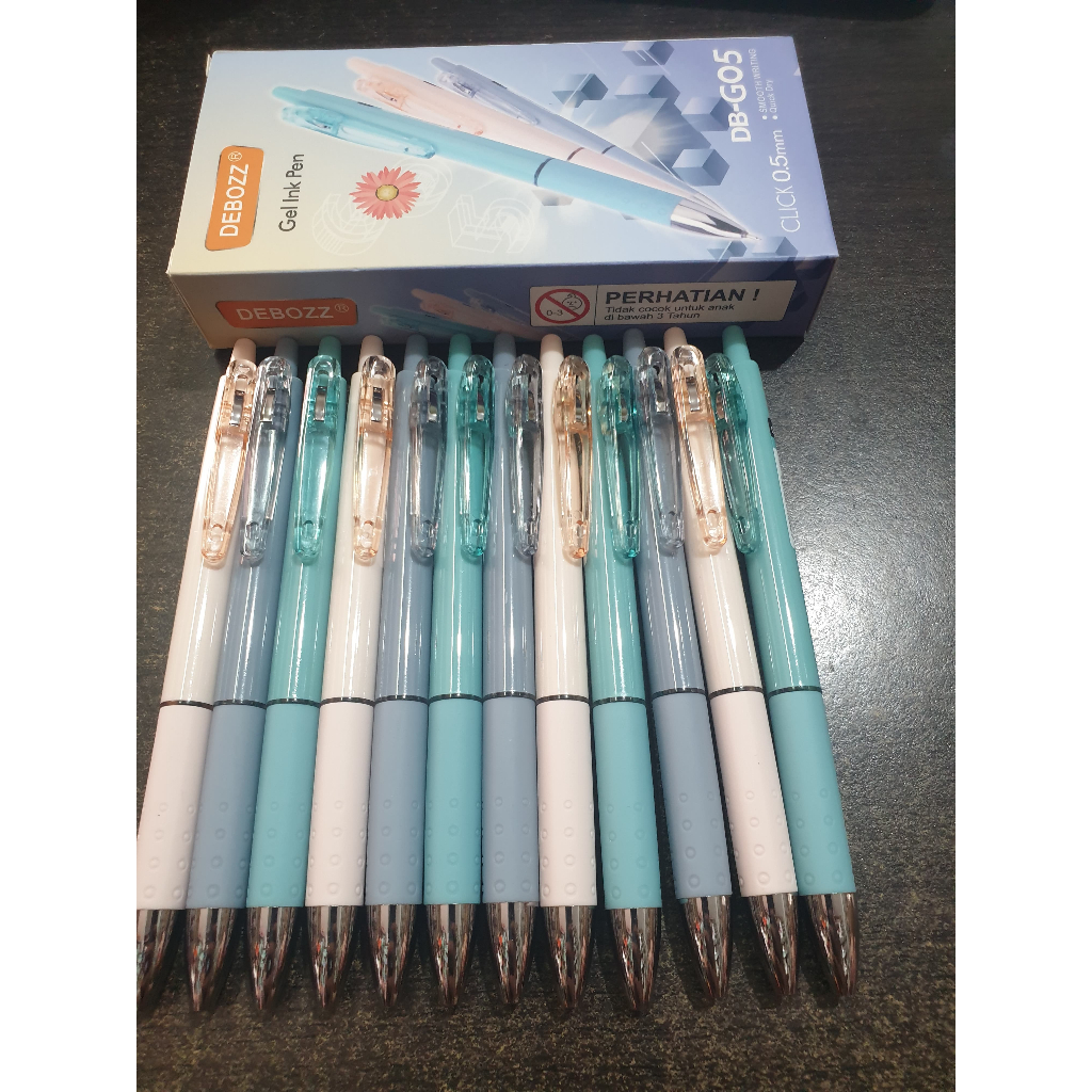 

Ballpoint Gel Klik Tizo, Pulpen Gel Pastel Design Tizo DB-G05 0.5mm Quick Dry