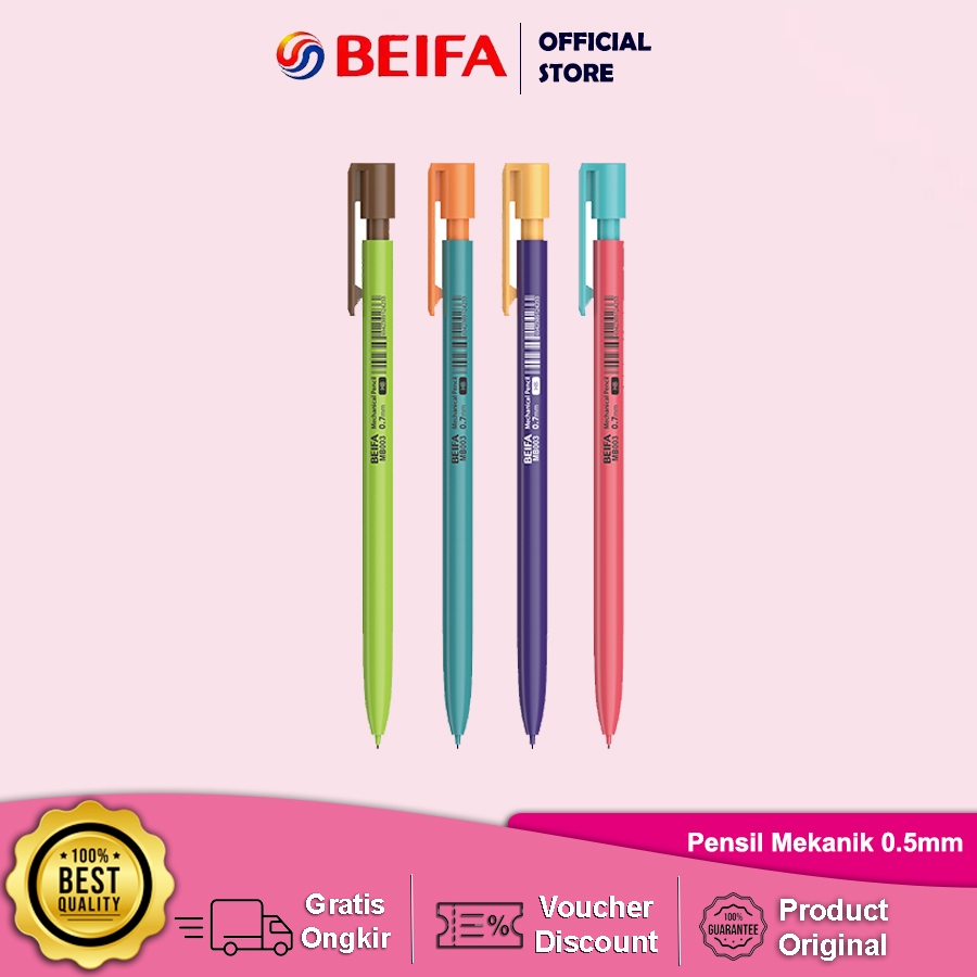 

Beifa Pensil Mekanik 0.5mm – Mechanical Pencil Nyaman Digunakan MB003