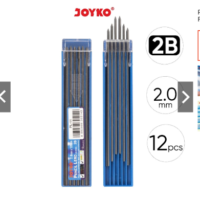 

1 TUBE Pencil Lead Isi Pensil Mekanik Joyko PL-11 2B 2.0 mm