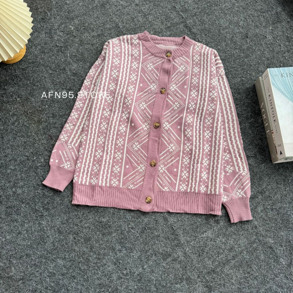 Cardigan Rajut Wanita NORA Batik Motif Premium | Cardigan Knitwear Kancing