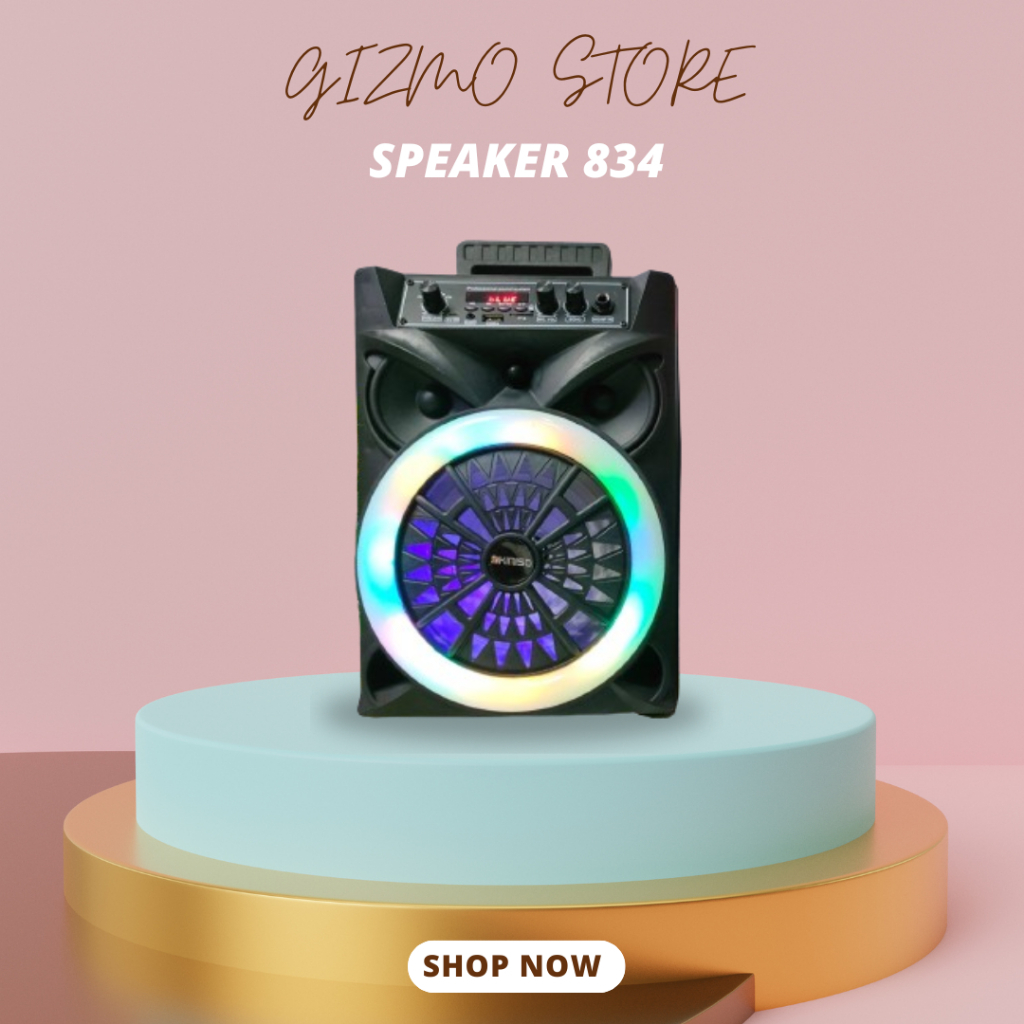 Speaker Buetooth QS 834 Ukuran 8 Inch Free Microphone & Remote Kimiso
