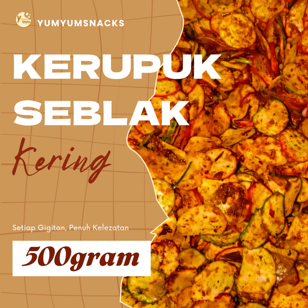

Kerupuk Seblak Kering Pedas Kemasan 500gr