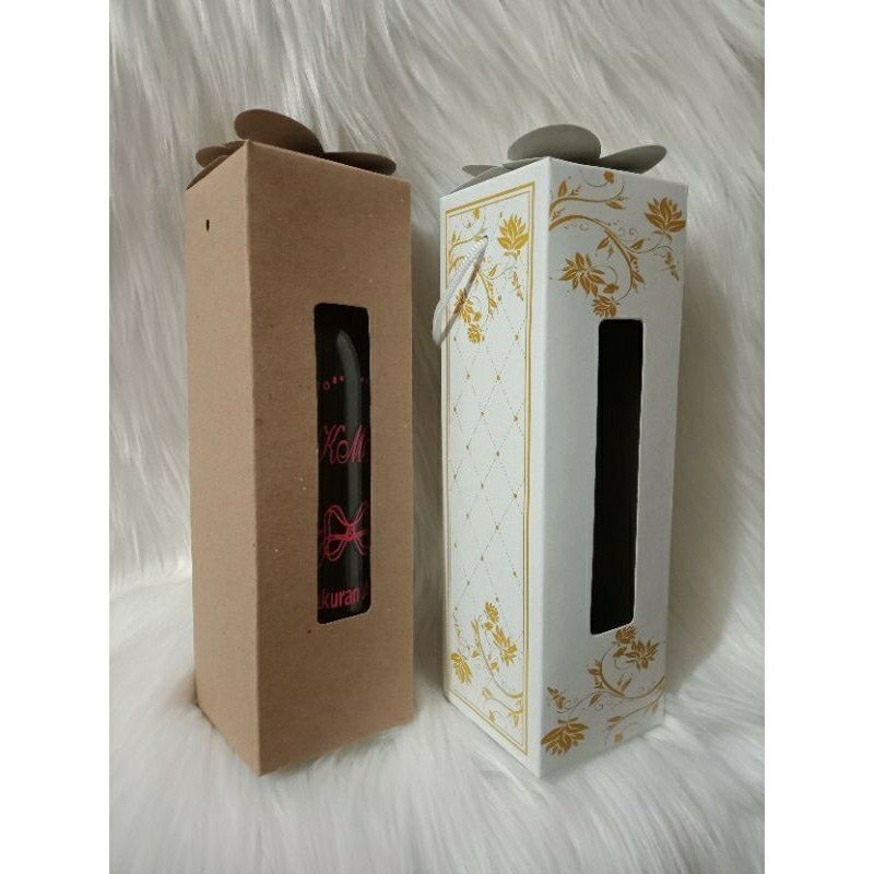 

BOX kemasan untuk botol 420 ml free Tali tenteng
