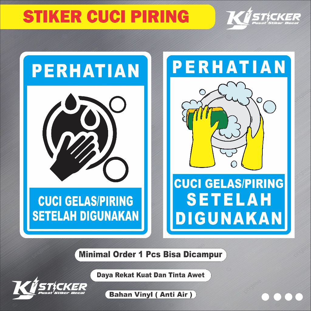 

KJ STIKER Promo Stiker Cuci Piring / Cuci Piring Gelas Setelah Dipakai / Stiker Cuci Gelas / Stiker Cuci Sendok Garpu