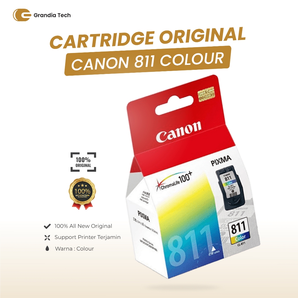 Cartridge CANON CL-811 Color Original 100% Warna IP2770 MP287 MP237 MP258 MP280