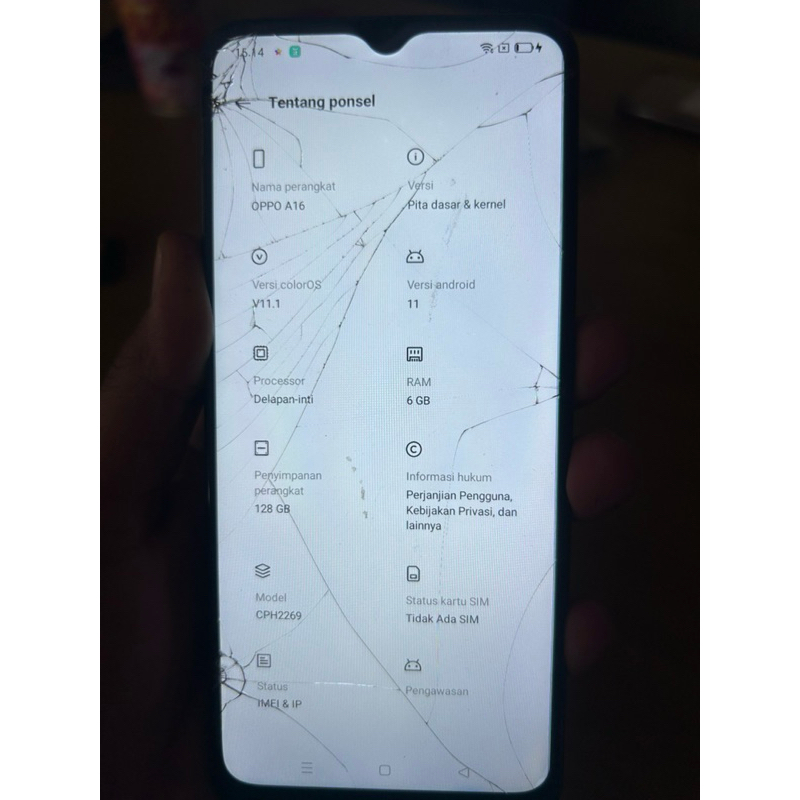 Mesin Oppo A16 Original Ram 6/128GB Refubish