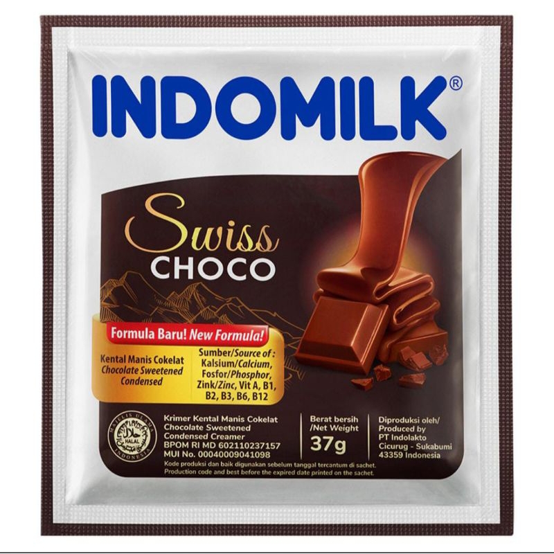 

INDOMILK Krimer Kental Manis Swiss Choco 6 x 37 g