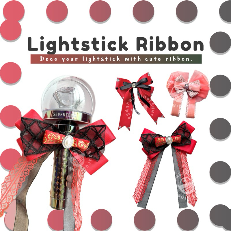 Lightstick Red Ribbon Merah Pita Merah Kpop [StrayKids, The Boyz, TVXQ]