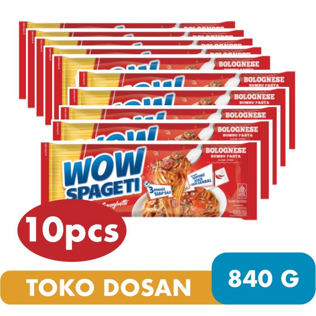 

10pcs WOW Spageti Bolognese & Carbonara Spageti Mie Instan 880g
