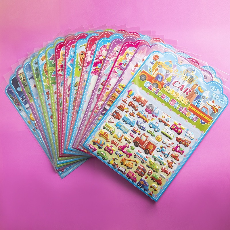 

Stiker Tas Jumbo 33x24cm Mainan Gambar Tempel Sticker Timbul Anak 3D