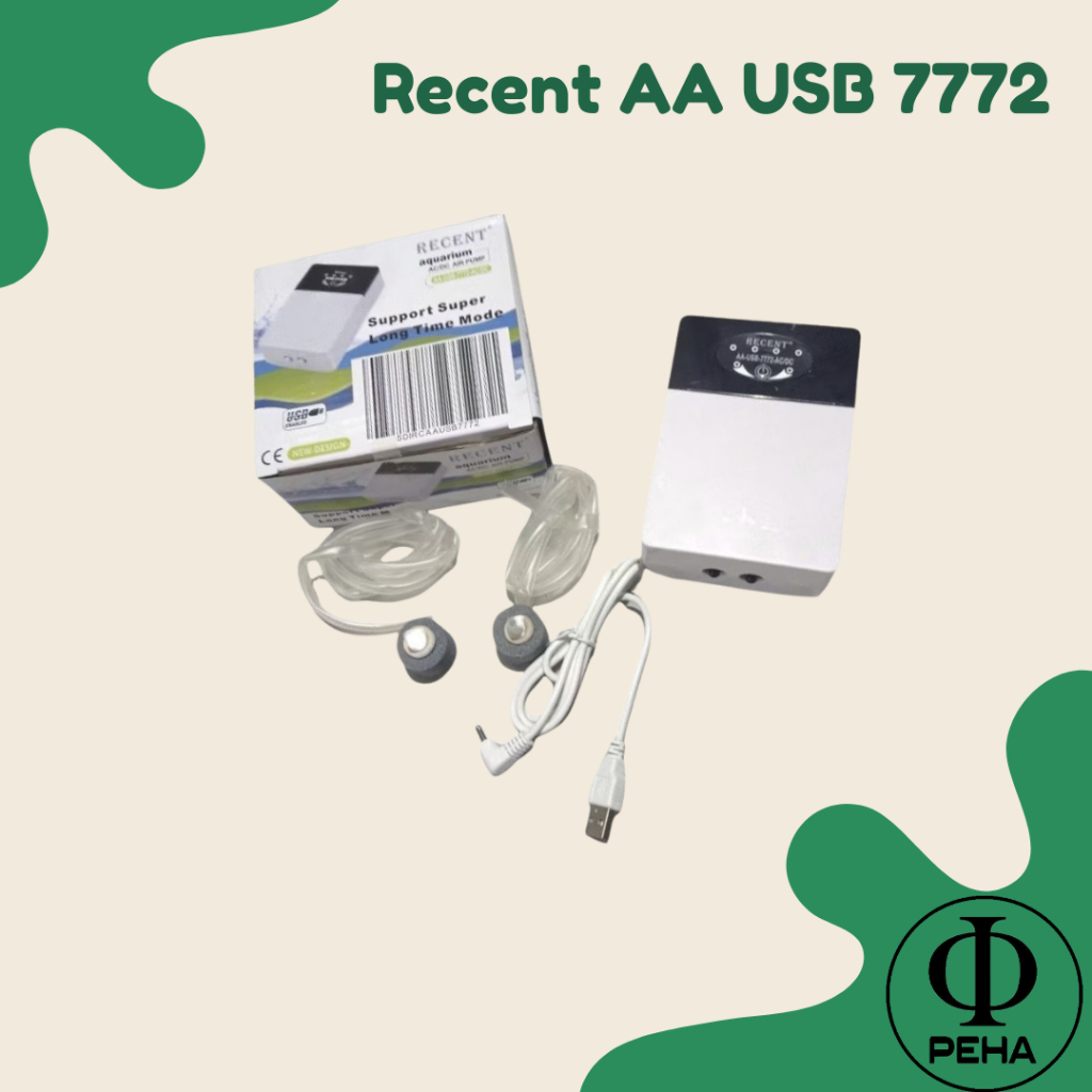 Recent AA USB 7772  pompa aerator ac dc  pompa airator batere acdc pompa gelembung udara ac/dc