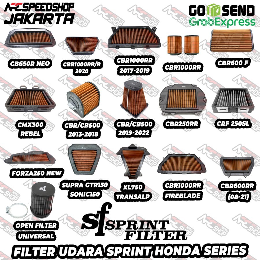 Filter Udara / Air Filter SPRINT Honda Series CBR600RR CBR660R NEO CBR1000RR FIREBLADE XL750 TRANSAL