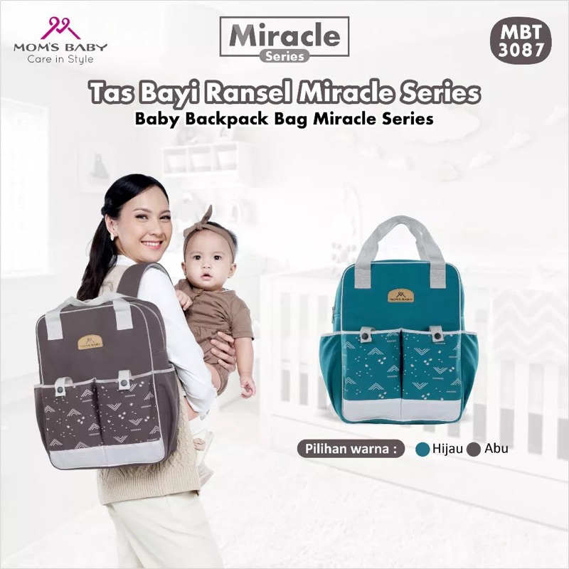 Moms baby tas bayi ransel Miracle series