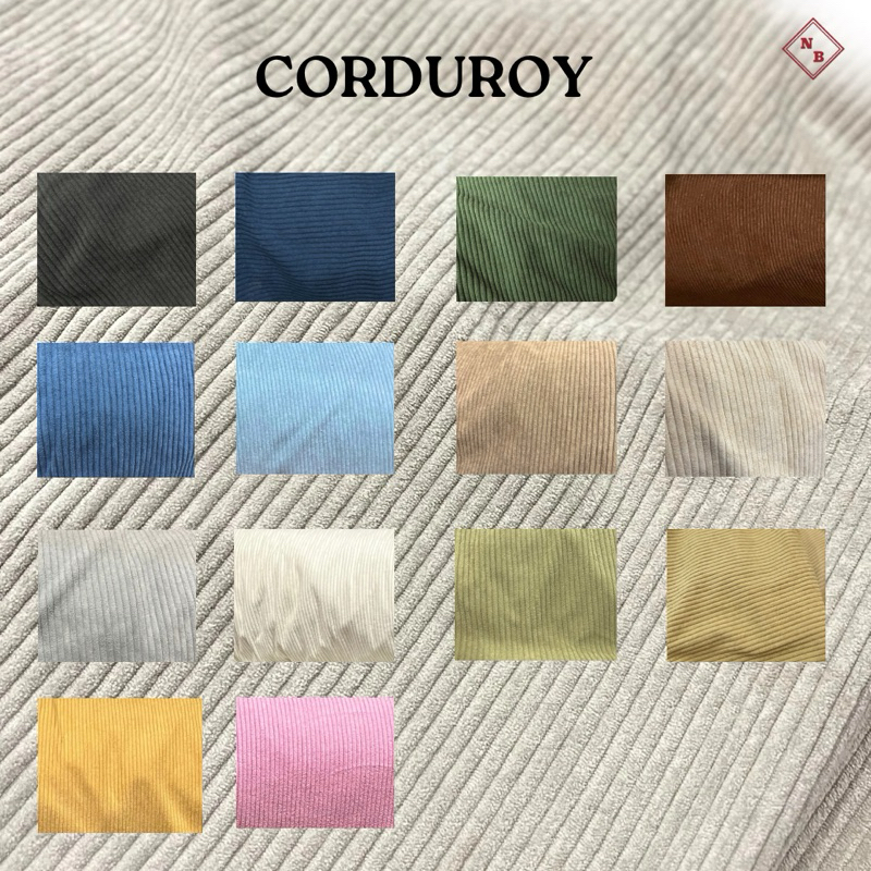 Kain CORDUROY meteran Bahan CORDUROY Salur Premium harga persetengah meter