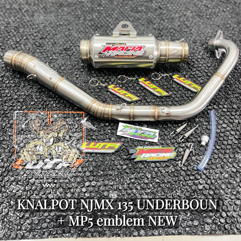 Knalpot FULSET MX OLD,MX NEW 135 WAJIB UNDERBOUN + SILINCER ORIGINAL MAFIA RACING EXHAUST 100%