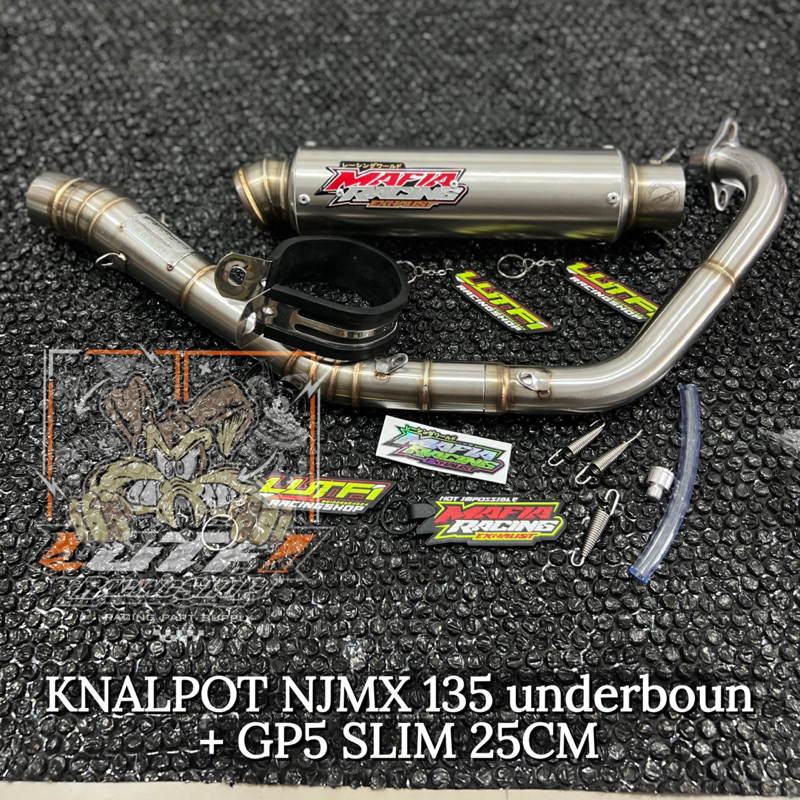 Knalpot FULSET NJMX 135 & MX OLD ORIGINAL MAFIA BEBAS RIQUES SELINCER SUKA” 100% ORIGINAL