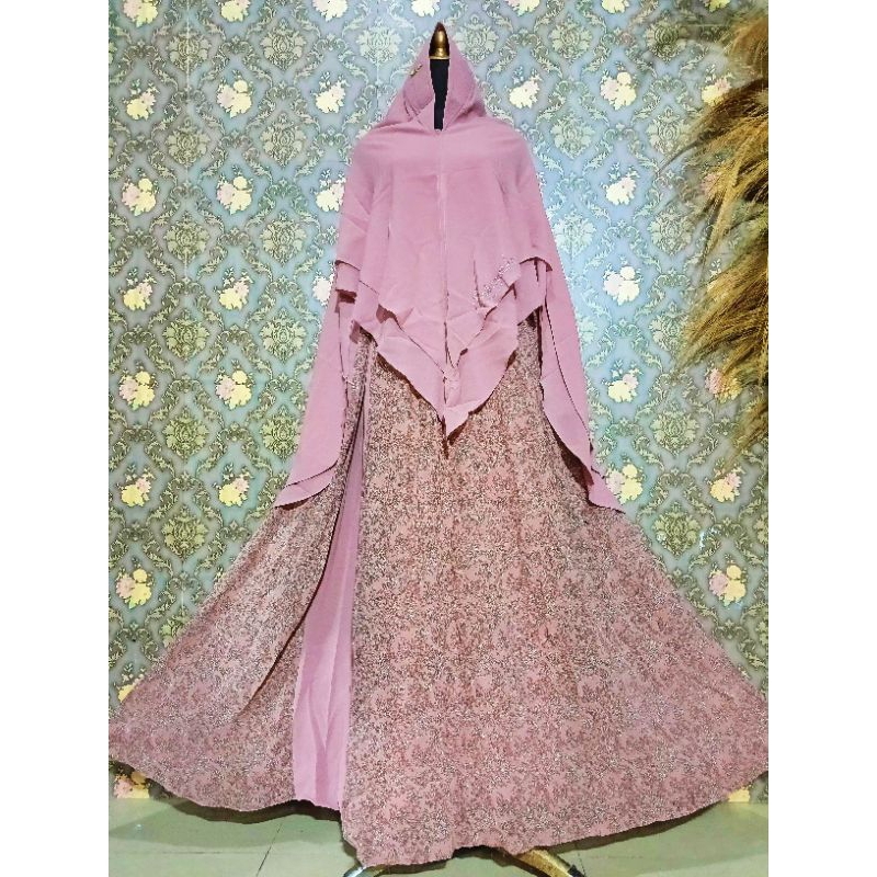 habisin Gamis set kerudung syari alana kagumi full ceruti babydoll ultimate by bermerks syari