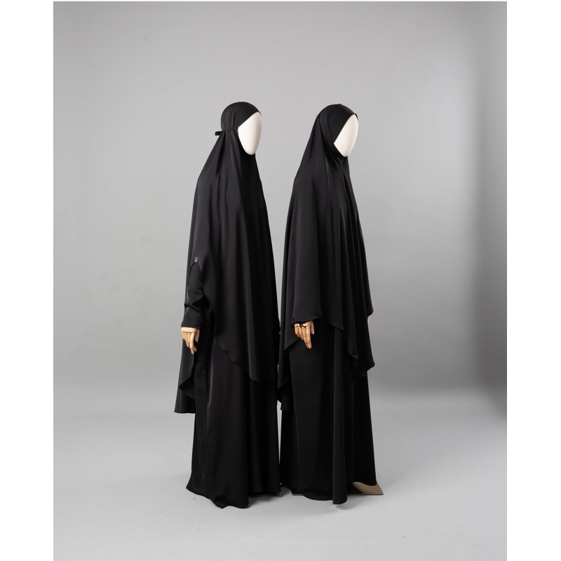 Zaysaku Khimar Bergo Tali Dagu Basic Alzeera Anti UV dan Ilyana Silk