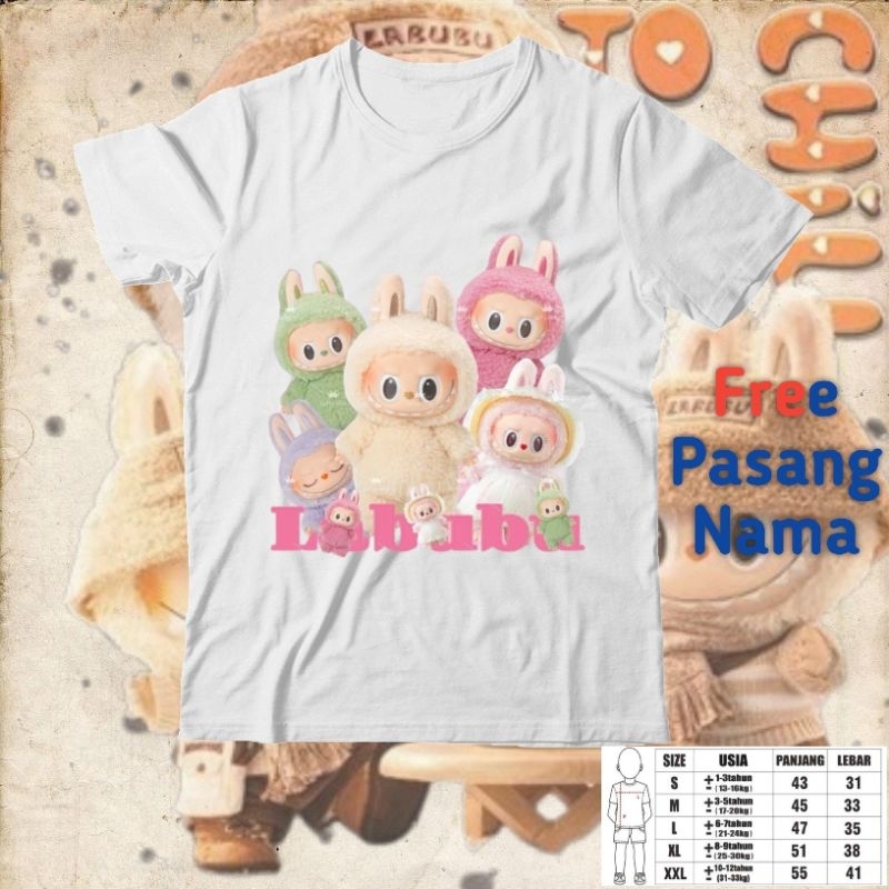 Kaos Anak Labubu, Free Custome