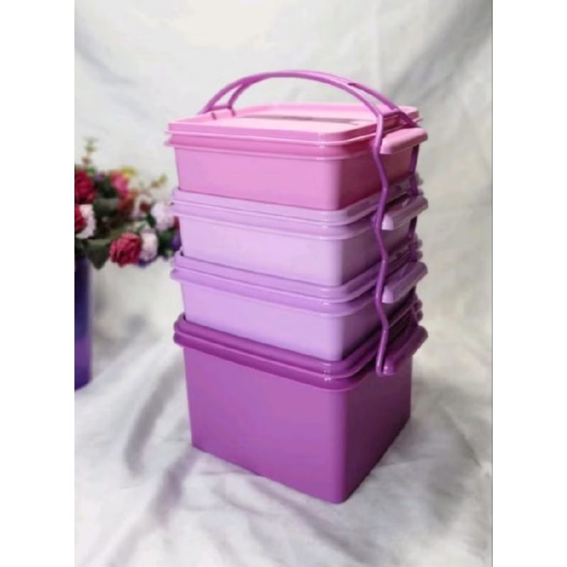 Rantang 4 susun double sweet tuperware  handle gripis dikit baca DESKRIPSI.