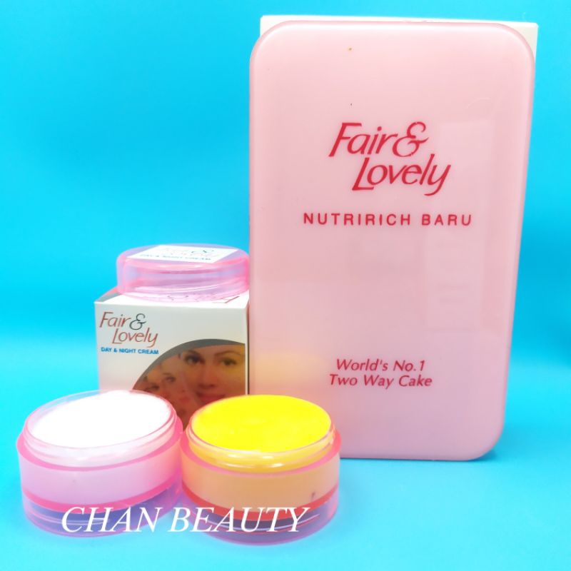 Paket FAIR & LOVELY 3in1 ( Krim SIANG - Krim Malam - Bedak )