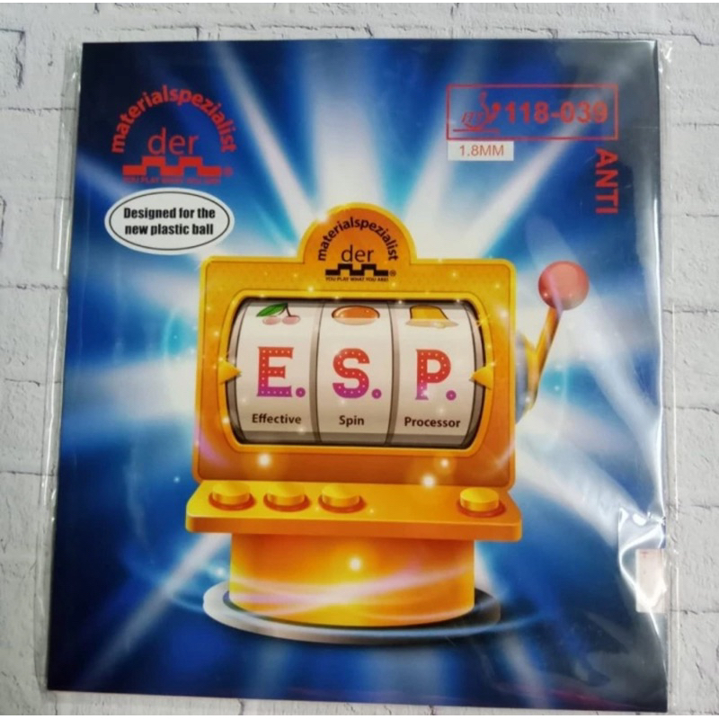 Karet Bat Tenis Meja Pingpong Der Materialspezialist E.S.P ESP Anti Spin Original