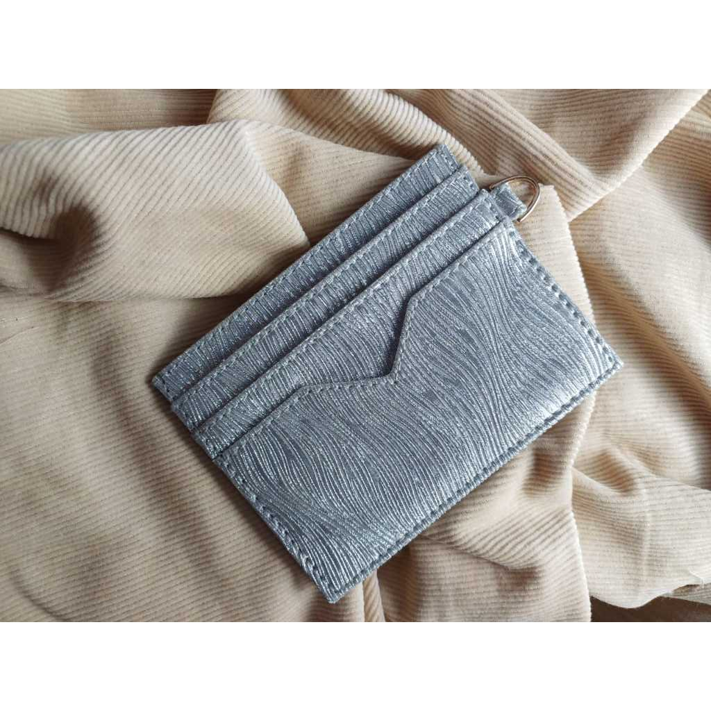 ID Card Preemium | Dompet Kartu Kulit Glitter Premium | Card Holder - Tas Mini Wanita - Lanyard