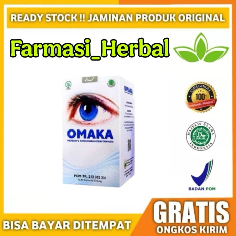 OBAT VITAMIN MATA HERBAL OMAKA UNTUK KESEHATAN MATA ISI 30 KAPSUL BPOM ORI
