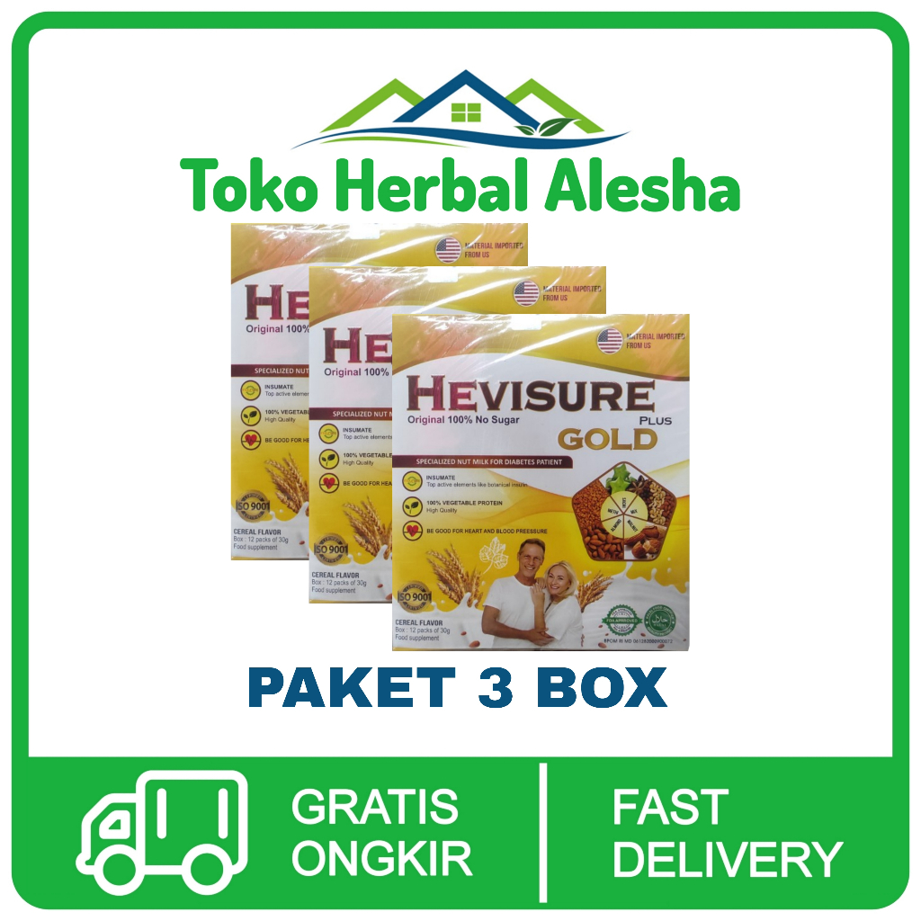 

3 Box Hevisure Gold Milk Susu Kacang Untuk Penderita Diabetes Kencing Manis Original Asli
