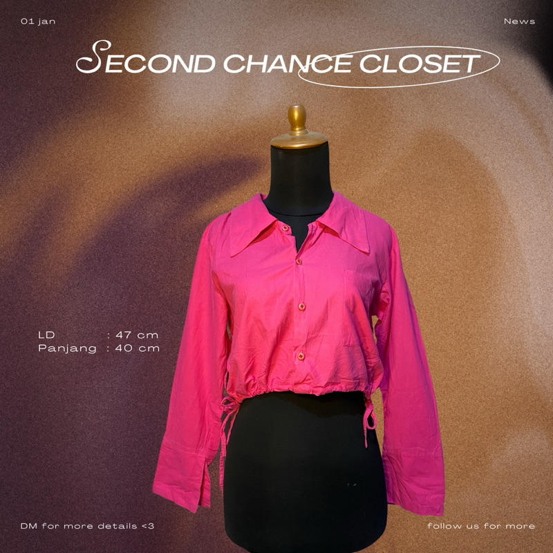 Kemeja Serut Fuchsia [PRELOVED]