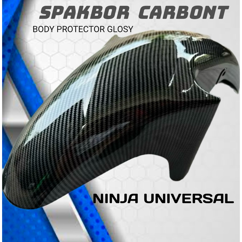 SPAKBOR DEPAN NINJA RR CARBON GLOSY ▪️spakbor slebor depan Kawasaki ninja rr carbon karbon