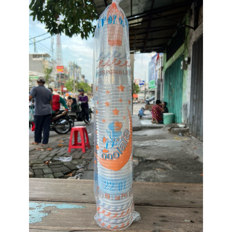 Gelas Plastik 22 Oz | Gelas Minuman Ukuran 22 Oz isi 50