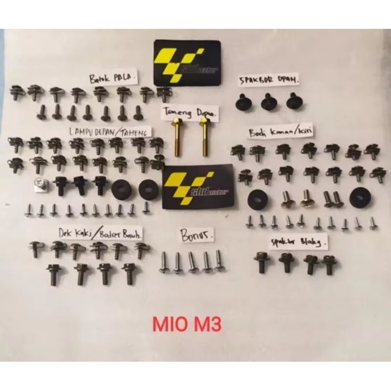 baut lengkap fulset body mio m3/baut full body mio m3 baut lengkap fulset body mio m3/baut full body
