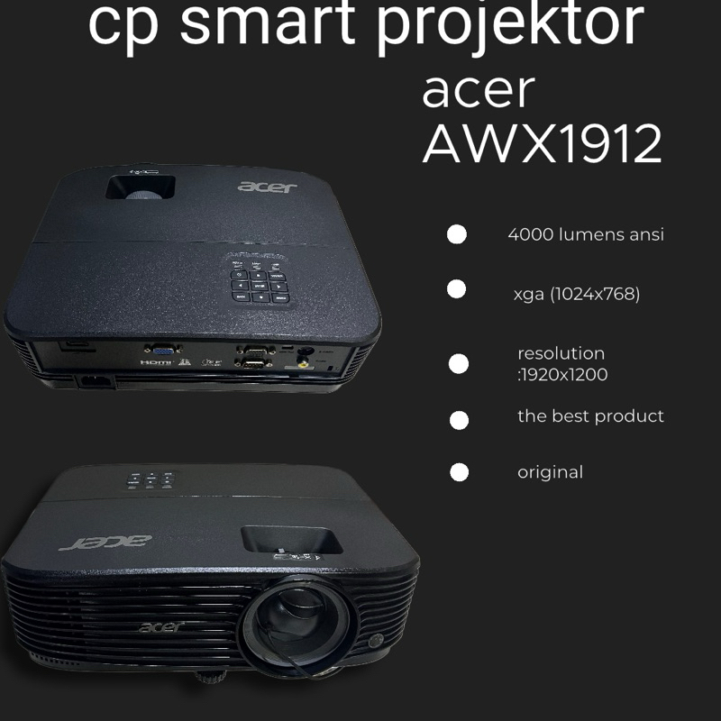 PROJEKTOR ACER AWX1912 4000 lumens original projektor/infocus