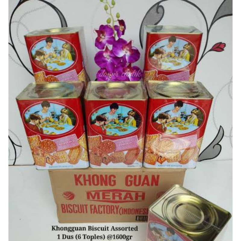 

Khong guan Biscuit 1 Dus isi 6 kaleng Biskuit