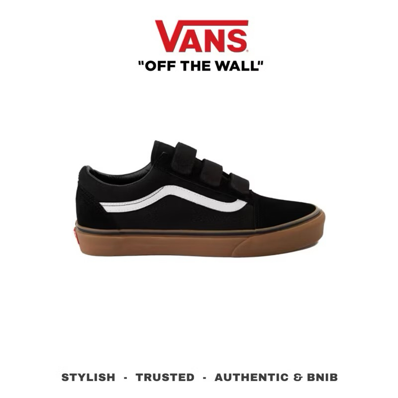 Vans Old Skool Velcro Classic Black Gum