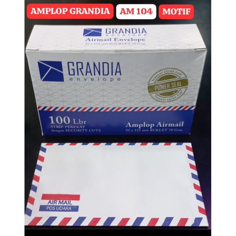 

AMPLOP AIRMAIL ENVELOPE MERK GRANDIAISI 100 SHEET