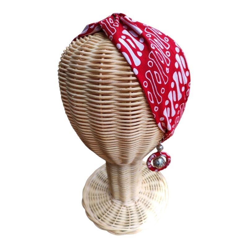 BANDO BATIK DAN ANTING BATIK 1 SET bando batik anting batik handmade anting etnik