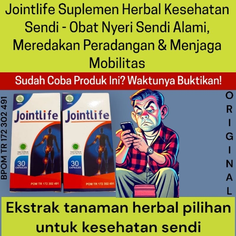 Jointlife Suplemen Herbal Kesehatan Sendi - Obat Nyeri Sendi Alami, Meredakan Peradangan & Menjaga M