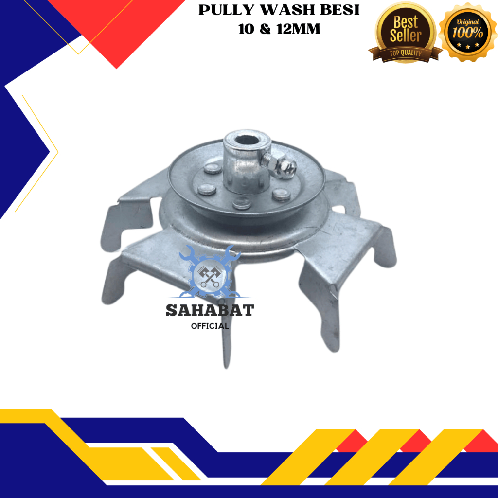 PULLY WASH DINAMO MESIN CUCI PULLEY CAKRAM BESI PULI BESI CAKRAM AS 12MM - 10MM