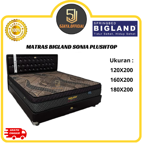 Matras Bigland Sonia Plushtop - 120x200/160x200/180x200 Bigland Kasur Springbed