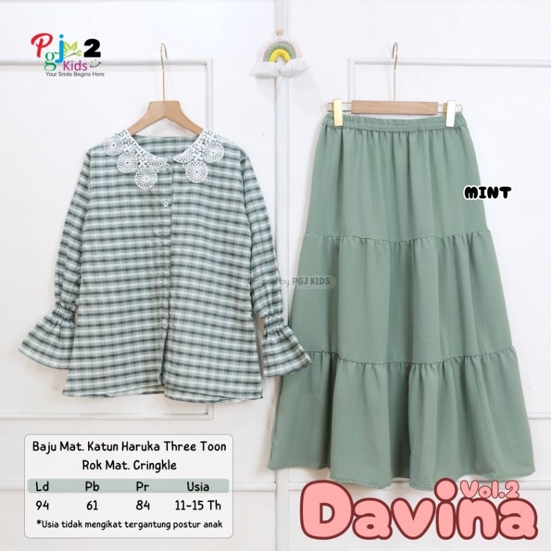Davina setelan rok remaja by pgj - ld94 setelan anak remaja tanggung usia 9-15th