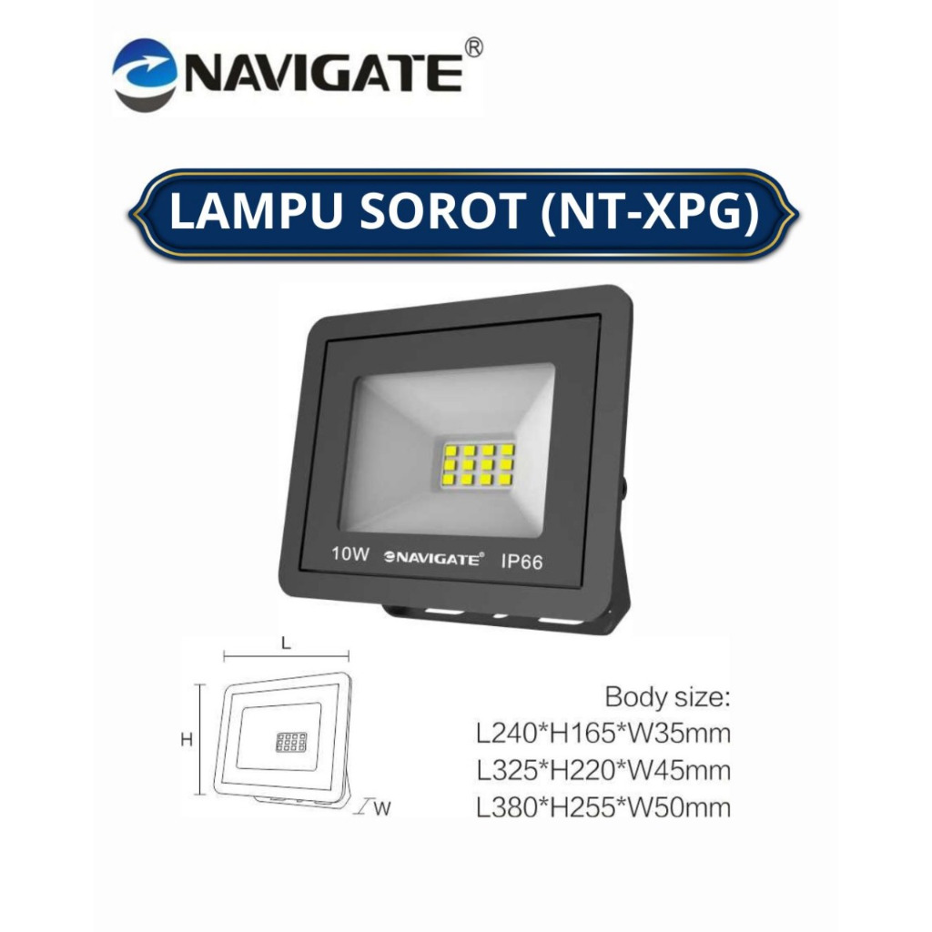 Navigate Lampu Sorot NT-XPG 10W,20W,30W IP66