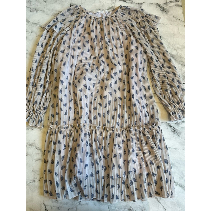 Dress Panjang Motif Bunga Lengan(preloved)