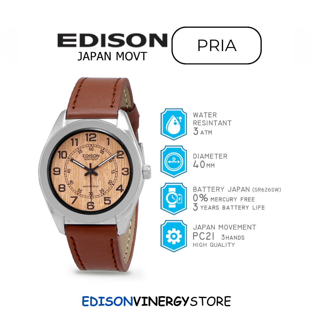 Jam Tangan Couple Edison AR 251.2 Waterproof Japan Movement