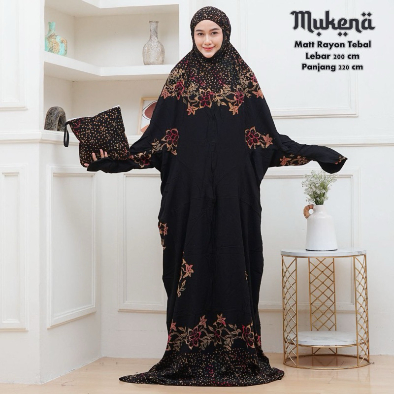 Mukena Lajuran Batik Cap Rayon Ori Mukena Terusan Dewasa Jumbo Mukena Batik Pekalongan