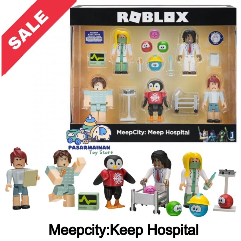 Roblox Original MeepCity : Meep City Hospital Five Figure Mainan Koleksi Roblox